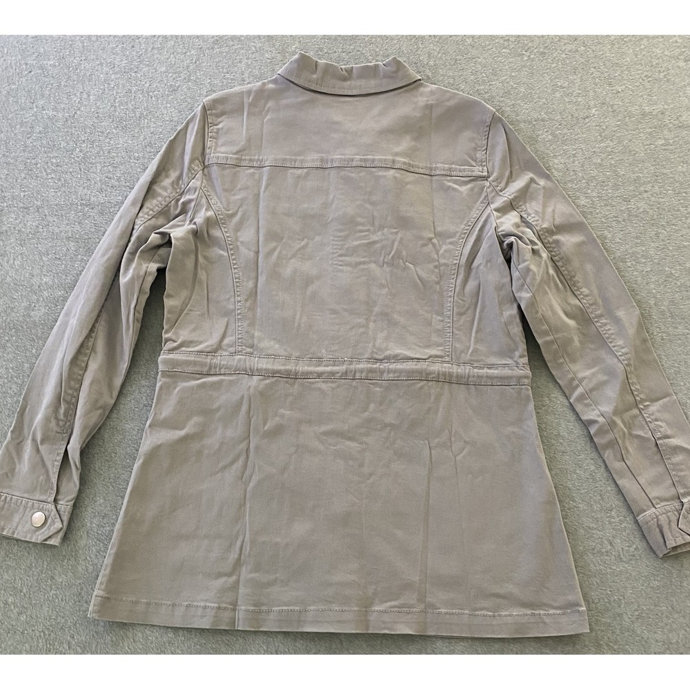 41 Hawthorn Utility Jacket Women M Gray Cinch Waist Stretch Cotton Pockets - Picture 7 of 14